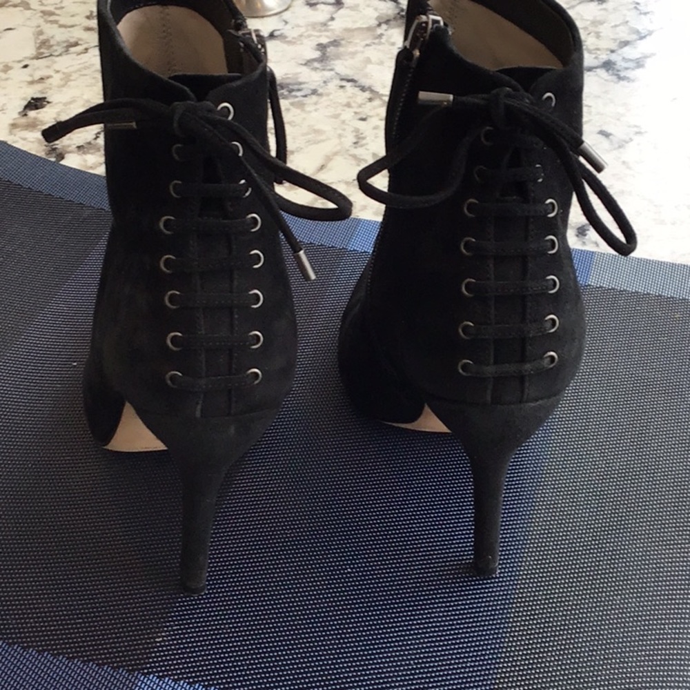 Sexy black high heeled boots